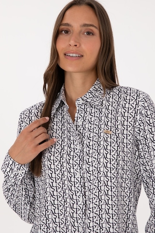 U.s. Polo Assn. Kadın Beyaz Gömlek Desenli 50316415-vr013 Beyaz