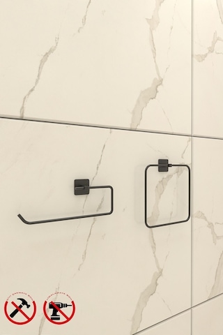 Alper Banyo Kare Havluluk Ve Solo Havluluk Banyo Aksesuar Seti