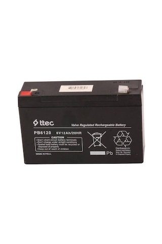 6 Volt 12 Amper Akü Ttec 151x50x94 N11.18256 6 Volt 12 Amper Akü Ttec 151x50x94 N11.18256