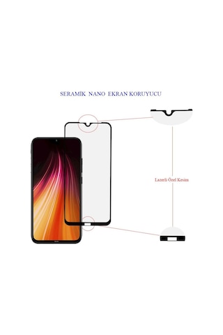 Xiaomi Redmi Note 8 5D Seramik Tam Kaplayan Ekran Koruyucu