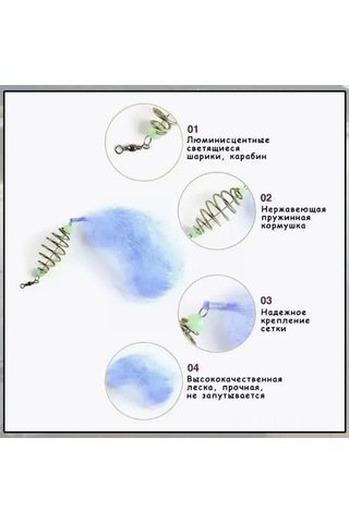 Qingmipy Balık Tutma Ağı Seti - 5 Gözlü Balık Avı Aksesuarı