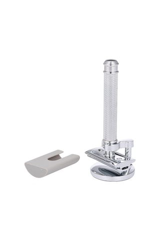 Moveevo Çift Ağızlı Jilet Seti: Güvenli Sakal & Bıyık Aleti, Koruyucu Kapak - Şık Ve Dayanıklı