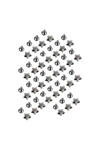 9 Mm Platin Renk 30 Adet Perçin Yıldız Rivet