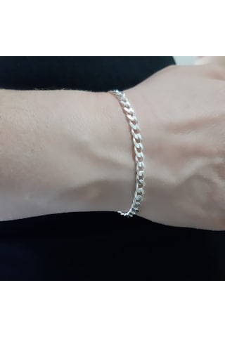 925 Ayar Gümüş Gurmet Model Erkek Bileklik 4.5 Mm