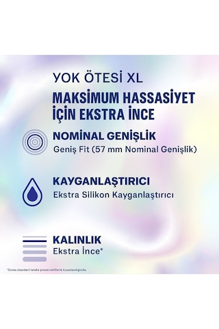 Durex Yok Ötesi Xl İnce Prezervatif 20'li, Geniş Fit