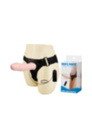 Hızlı Express Baile Men'S 17 Cm Içi Boş Belden Bağlamalı Titreşimli Protez Penis
