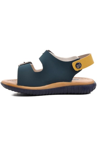 Ayakmod Şng 1530-p Lacivert Nubuk-sarı-krem Erkek Çocuk Sandalet 001