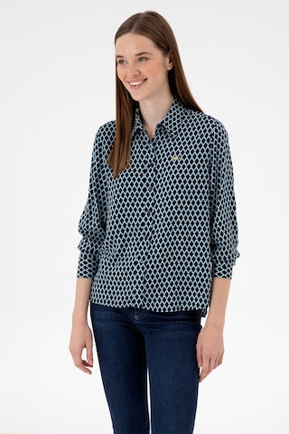 U.s. Polo Assn. Kadın Lacivert Gömlek Desenli 50317243-vr033 Lacivert