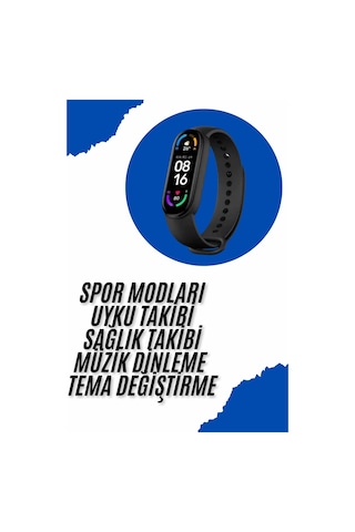 Akıllı - 491 - Uyumlu Bileklik M6 Adımsayar Spor Modları Çağrı Görme - Spt-gld - Türkçe Menü Dpas26
