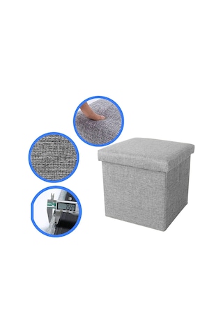 Sones Ana Sayfa Katlanabilir Kumaş Saklama Sandalyeleri Çok İşlevli Kare Kanepe, Renk: Göl Mavisi