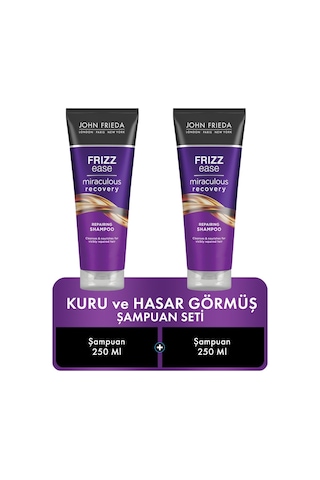 John Frieda Frizz Ease Miraculous Recovery Kuru ve Hasar Görmüş Saçlar için Şampuan 2 x 250 ML