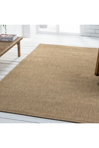 Düz Bej Kahve Hasır Modern Halı - L662bjbo