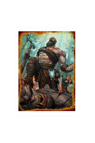 Bedeko God Of War Model Mdf Tablo 50 Cm X 70 Cm