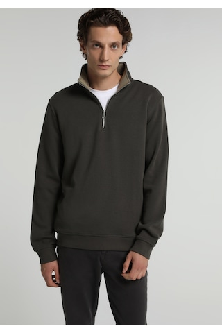 Colin's Colins Regular Fit Dik Yaka Düz Erkek Yeşil Sweatshirt Cl1082805 Q1.v2 Kha Haki