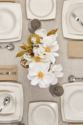 Karaca  Square Bone Flava 24 Parça 6 Kişilik Yemek Takımı