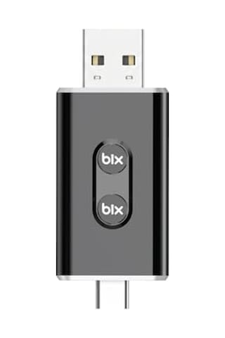 Bix Cb02 2.4g/5g Wifi Carplay Android Auto Kabloludan Kablosuza Çevirici Usb-a Usb-c Çift Uçlu Hibrit Adaptör