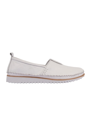 Napa Shoes Nefes Alan Hakiki Deri Rahat Taban Kadın Casual Ayakkabı Napa-108 Beyaz