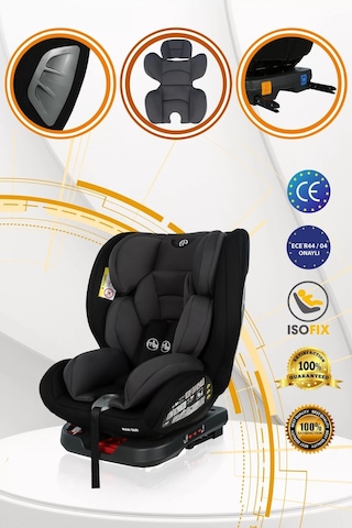Maxi Taxi Safe Travel 360 Dönebilen İsofix Oto Koltuğu Siyah-Gri