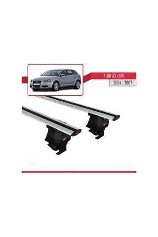Audi A3 8p 2004-2007 Arası İle Uyumlu Ace-4 Ara Atkı Tavan Barı Gri