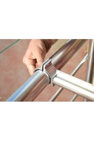 Balkon Çamaşırlık-Alüminyum Çamaşırlık-Çamaşır Kurutma Askısı Gümüş