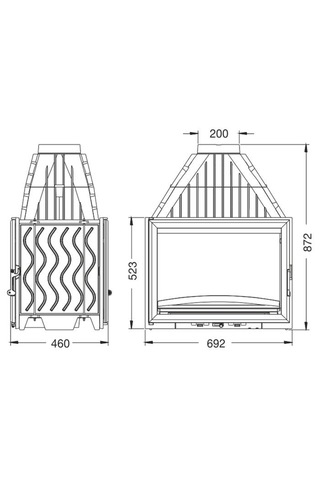 Invicta Şömine Haznesi 700 Çift Taraflı Tünel 9278 44