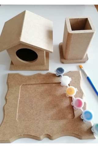 Hşap Boyama Seti 5 Parça Boyanabilir Oyuncak