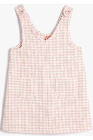 Koton Salopet Elbise Cepli Pembe Ekose 4smg80063aw 4SMG80063AW2C7 Pembe
