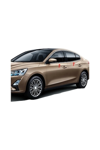 FORD FOCUS 4 2018 2022 HB CAM ÇITASI PASLANMAZ ÇELİK KROM 4 PRÇ