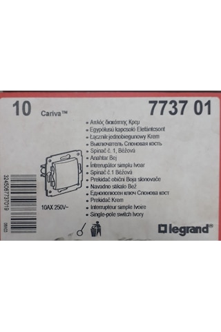 Legrand Cariva 773701 Krem Anahtar - Mekanizma