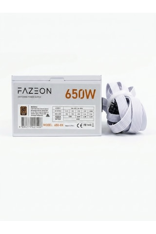 Fazeon P1a650b 650w 80+ Bronze Psu Power Supply Güç Kaynağı Beyaz