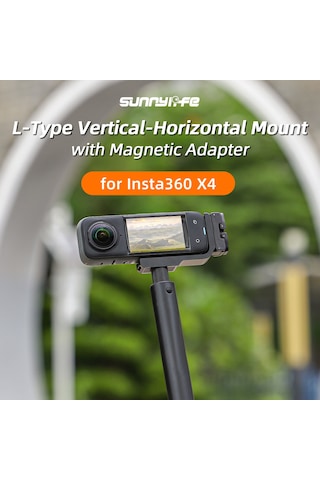 Reedark Sunnylife X4-zj826 Insta360 X4 İçin Dikey-yatay Çekim Aracı L-şekilli Dönüştürücü Manyetik Bağlantı Ek Parça