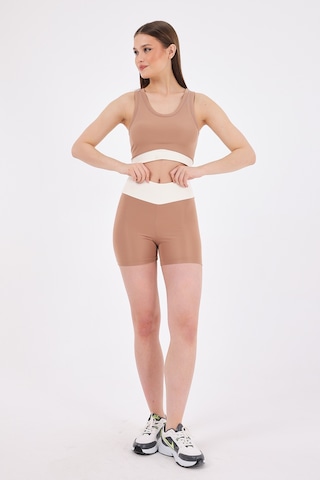 Scorp Sense Kadın Spor Kısa Biker Tayt Bej STANDART