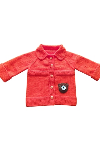 Kırmızı Bebek Hırkası Kırmızı