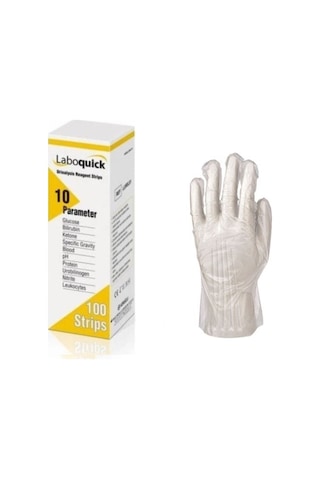 Laboquick 10 Parametre İdrar Analiz Stribi + Beybi Pet Eldiven 100 Adet