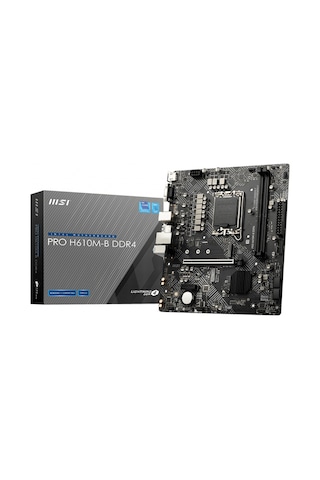 MSI PRO H610M-B DDR4 Intel H610 3200 MHz (OC) DDR4 Soket 1700 mATX Anakart