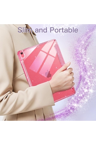 Samsung Galaxy Uyumlu Tab S10 Fe+ Plus 13.1inç - Kılıf Grafiti Şeffaf Kalem Bölmeli X620 X626 - Kapaklı - Kılıf