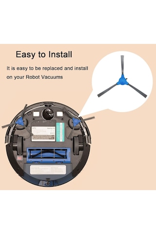 Detetap Eufy Robovac 11s, Robovac 12, Robovac 15c, Robovac 30, Robovac 30c, Robovac 35c Vakum, 6 Paket İçin Yan Fırça Genel