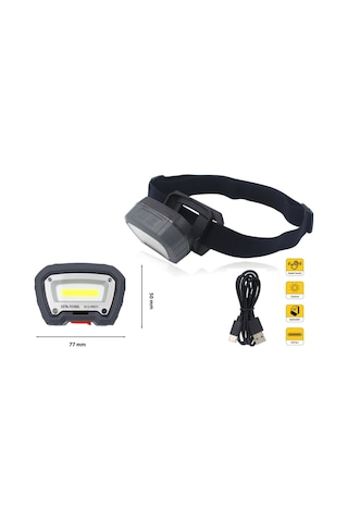 Ceta Form R12-pro1 400 Lumen Şarjlı Hareket Sensörlü Kafa Lambası Siyah