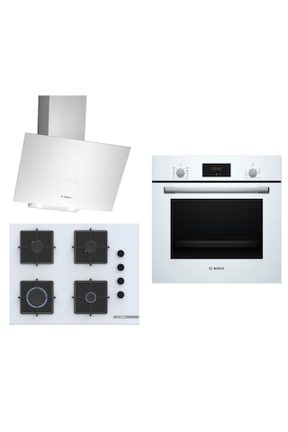 Bosch HBF512BW1T - POP7C2P30O - DWK64PJ20T Ankastre Set