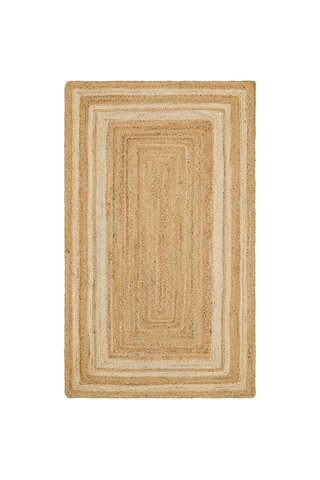 Natura Nt10 Xw Çerçeve Desenli Jüt El Dokuma Bej Modern Halı