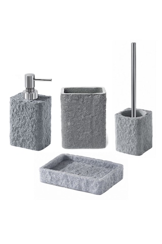 Aries Banyo Seti, Tezgah Üstü - Gri