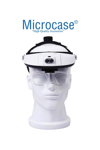 Microcase Mg81001-H - Al2351 Gözlük Tipi Işıklı Kafa Büyüteci 5 Farklı Lens