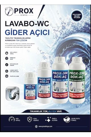 Prox -250 9'lu Harç-taş-kum-beton Eritici Lavabo Açıcı 1 Kg