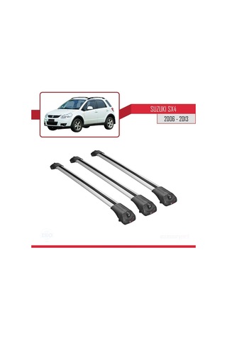 Suzuki Sx4 2006-2013 Arası İle Uyumlu Ace-1 Ara Atkı Tavan Barı Gri 3 Adet Bar