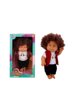 Sunman Curly Bebek Tulumlu Elbiseli Et Bebek 35    Cm