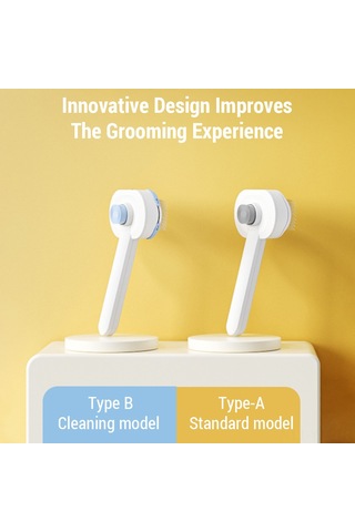 Geekyou Kedi Köpek Universal Abs+paslanmaz Çelik Otomatik Temizleyici Tırnaklı Tarak - Açık Mavi Standart Model