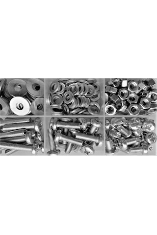 Krasimall Yarıküre Vida M6 Somun Ve Pul İle - 175 Adet. 169627928