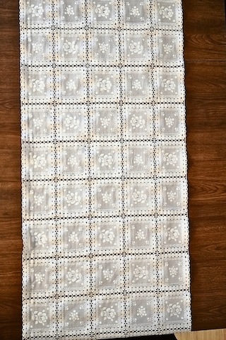 Pvc Dantel Raf -dolap -çekmece -masa - Sehpa -örtüsü - 50 Cm X 3 Metre-desen3 Beyaz