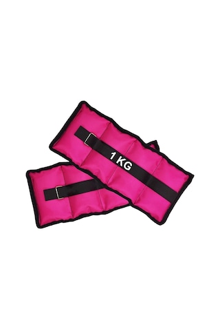 El Ve Ayak Bilek Ağırlığı 2x1 Kg Kum Torbası Korsesi Ağırlık Kas Güçlendirmek Pilates 1kg Pembe Set Pembe
