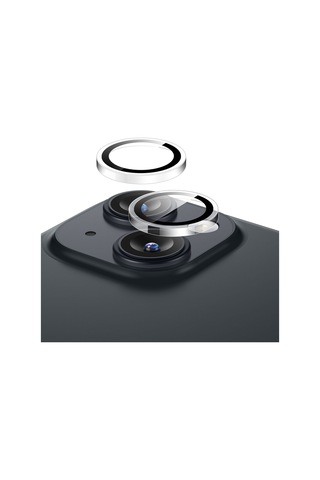 Apple Uyumlu iPhone Esr 14 Pro Max Koruyucu Set Silikon Şeffaf Kılıf + Kamera Lens Ekran